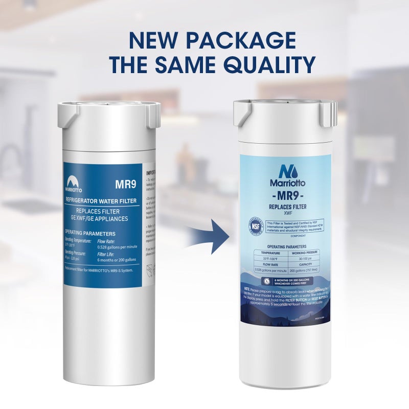 MARRIOTTO XWF Water Filter Replacement for GE XWF Refrigerator Water Filter, 3 Pack (Not XWFE) - Image 3